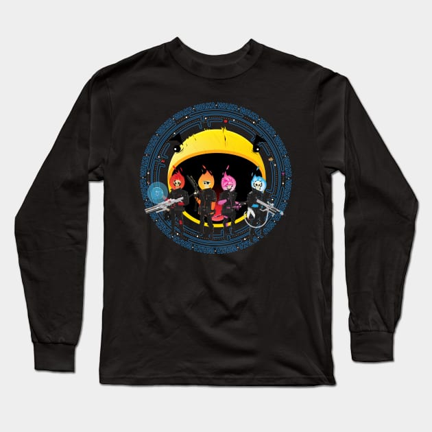 Pacman Ghosts Long Sleeve T-Shirt by muscetiner